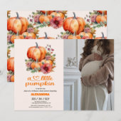 Ons kleine pompoenmeisje Baby shower Kaart (Voorkant / Achterkant)