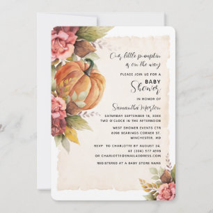 Ons kleine pompoenmeisje Baby shower Kaart