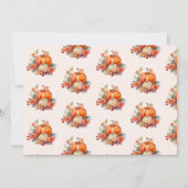 Ons kleine pompoenmeisje Baby shower Kaart (Achterkant)