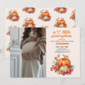 Ons kleine pompoenmeisje Baby shower Kaart (Voorkant / Achterkant)