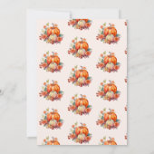 Ons kleine pompoenmeisje Baby shower Kaart (Achterkant)