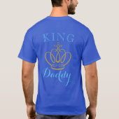 Ons kleine prins Kind DADDY Royal Baby shower T-shirt (Achterkant)