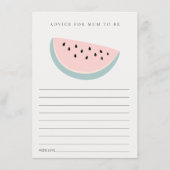 Ons kleine roze Melonadvies voor het Baby shower Informatiekaartje (Voorkant)