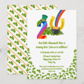 Ons kleine shamrock verandert twee Birthday feest Kaart (Voorkant / Achterkant)