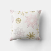 Ons Kleine Sneeuwvlokje Baby Foto Geschenk Kussen (Achterkant)