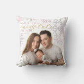 Ons Kleine Sneeuwvlokje Baby Foto Geschenk Kussen (Voorkant)