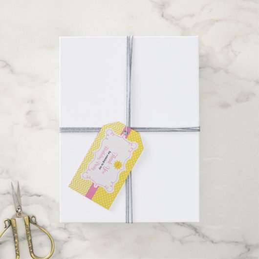 Ons kleine Sunshine Birthday Gift Label Cadeaulabel (Met Touw)