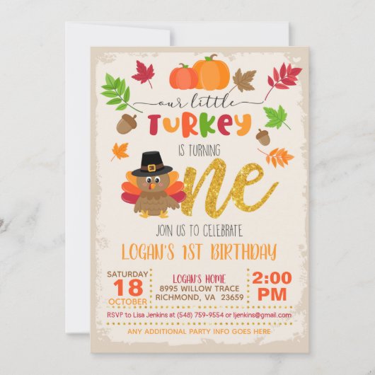 Ons kleine Turkije verandert één uitnodiging - P (Voorkant)