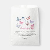 Ons kleine vlinderverjaardagsfeestje bedankt bedankzakje (Voorkant)