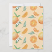 Ons kleine Waterverf Oranje Baby shower Kaart (Achterkant)