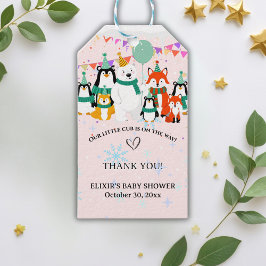 Ons kleine welpje | Baby shower voor pooldieren Cadeaulabel