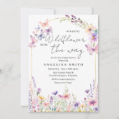 Ons kleine wilde bloem bloemenBaby shower Kaart (Voorkant)