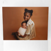 "Ons kleine wonder" aanpasbare geboorte Drieluik Aankondiging (Binnenzijde eerst)