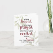 Ons kleine wonder is onderweg kaart (Voorkant)