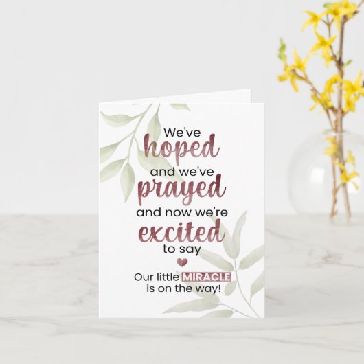 Ons kleine wonder is onderweg kaart (Gele Bloem)