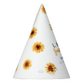 Ons kleine zonnebloem inpakpapier feesthoedjes (Links)