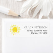 Ons Kleine Zonneschijn Feest Retouradres Label (Insitu)