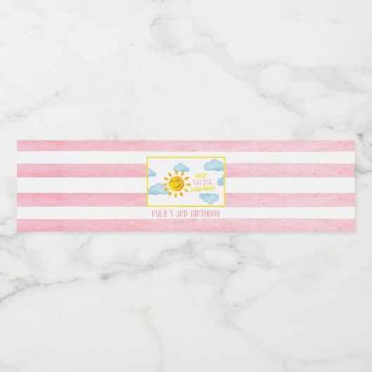 Ons Kleine Zonneschijn Waterflesetiket - Douane Waterfles Etiket (Enkel label)