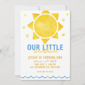 Ons Kleine Zonnetje 1e Verjaardagsuitnodiging – Wa Kaart (Voorkant)