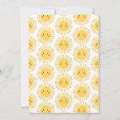 Ons kleine zonnige roze meisje verjaardagsfeest (Achterkant)