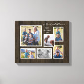 Ons kleinkinderen gezin 6 Foto Collage Script Canvas Afdruk (Voorkant)