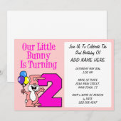 Ons konijntje wordt twee kaart (Voorkant / Achterkant)