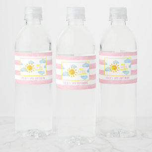 Ons label voor kleine zonneschijnflessen - aangepa waterfles etiket