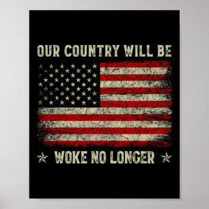Ons land zal niet langer wakker zijn Trump 2025 Vi Poster