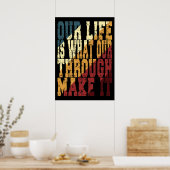 Ons leven is wat ons door het leven maakt poster (Keuken)