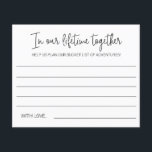 Ons leven samen Adventure advies bruiloft<br><div class="desc">Deze charmante bucket list papieren lakens zijn een perfect alternatief voor een traditionele bruiloft gastenboek. Je laat al je gasten praten over de beste ideeën voor jou om samen te bezoeken of te doen in je leven als een getrouwd stel!</div>