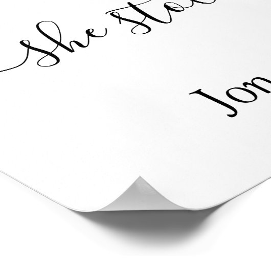 Ons liefdesverhaal Best yes day bruiloft greenergy Poster (Hoek)