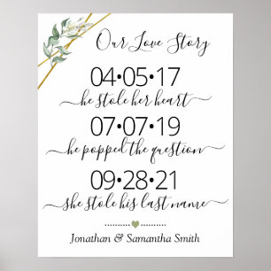 Ons liefdesverhaal Best yes day bruiloft greenergy Poster