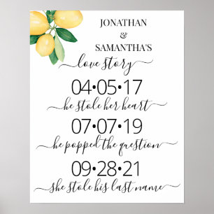 Ons liefdesverhaal Beste dag Ja-dag Citroenen Trou Poster