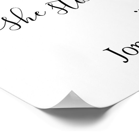 Ons liefdesverhaal Beste dag voor moderne bruiloft Poster (Hoek)