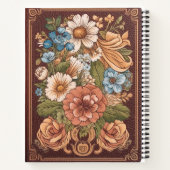 Ons Liefdesverhaal  Bloemen Faux Leather Notitieboek (Achterkant)