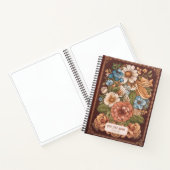 Ons Liefdesverhaal  Bloemen Faux Leather Notitieboek (Binnen)