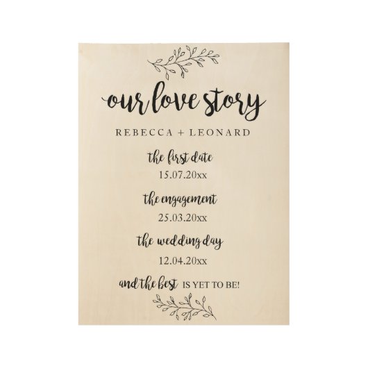 Ons liefdesverhaal bordje bijtend poster (Voorkant)