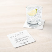 Ons liefdesverhaal bruiloft Napkins Kartonnen Onderzetters (Insitu)