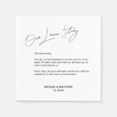 Ons liefdesverhaal bruiloft Napkins Servet (Voorkant)