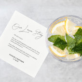 Ons liefdesverhaal bruiloft Napkins Servet
