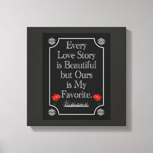 Ons liefdesverhaal -- Canvas kunst