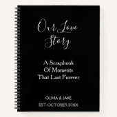 Ons liefdesverhaal: een plakboek van momenten die  notitieboek (Voorkant)