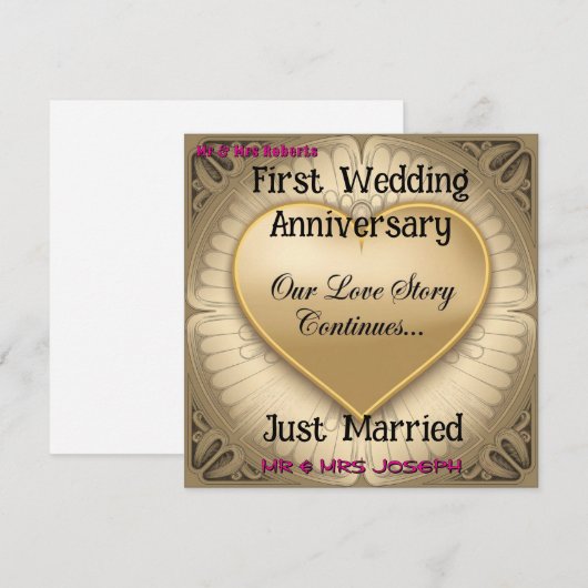 Ons liefdesverhaal gaat verder met het Jubileum va Kaart (Voorkant / Achterkant)