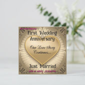 Ons liefdesverhaal gaat verder met het Jubileum va Kaart (Staand voorkant)