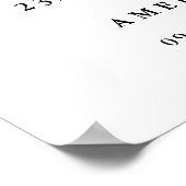 Ons liefdesverhaal goudfaux trouwdatumteken poster (Hoek)