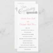 Ons liefdesverhaal huwelijksprogramma programmakaart (Voorkant / Achterkant)