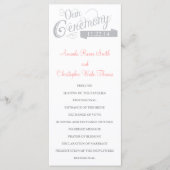 Ons liefdesverhaal huwelijksprogramma programmakaart (Voorkant)