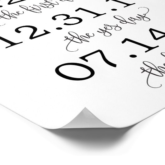 Ons liefdesverhaal over de tijdlijn van het huweli poster (Hoek)