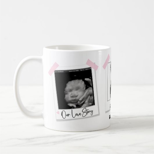 Ons liefdesverhaal | Roze Moederdag Foto Gift Mok (Links)