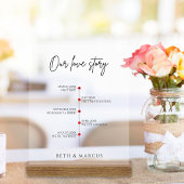 Ons Liefdesverhaal Speciale datums Tijdlijn met ho Acryl Bord